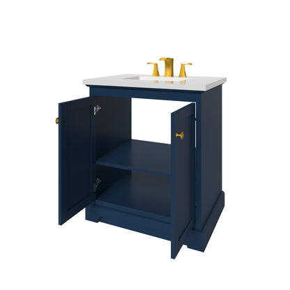 Marietta 29.5 inch Bathroom Vanity in Blue- Cabinet Only Atlanta Vanity & Bathworks
