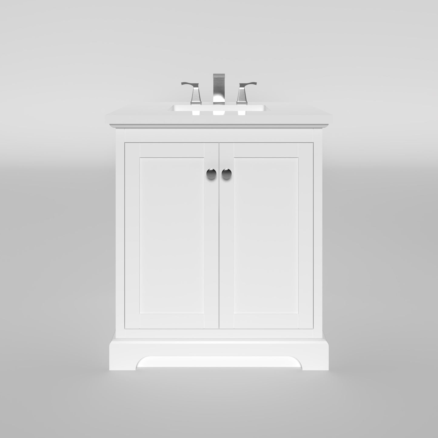 Marietta 29.5 inch Bathroom Vanity in White- Cabinet Only Atlanta Vanity & Bathworks