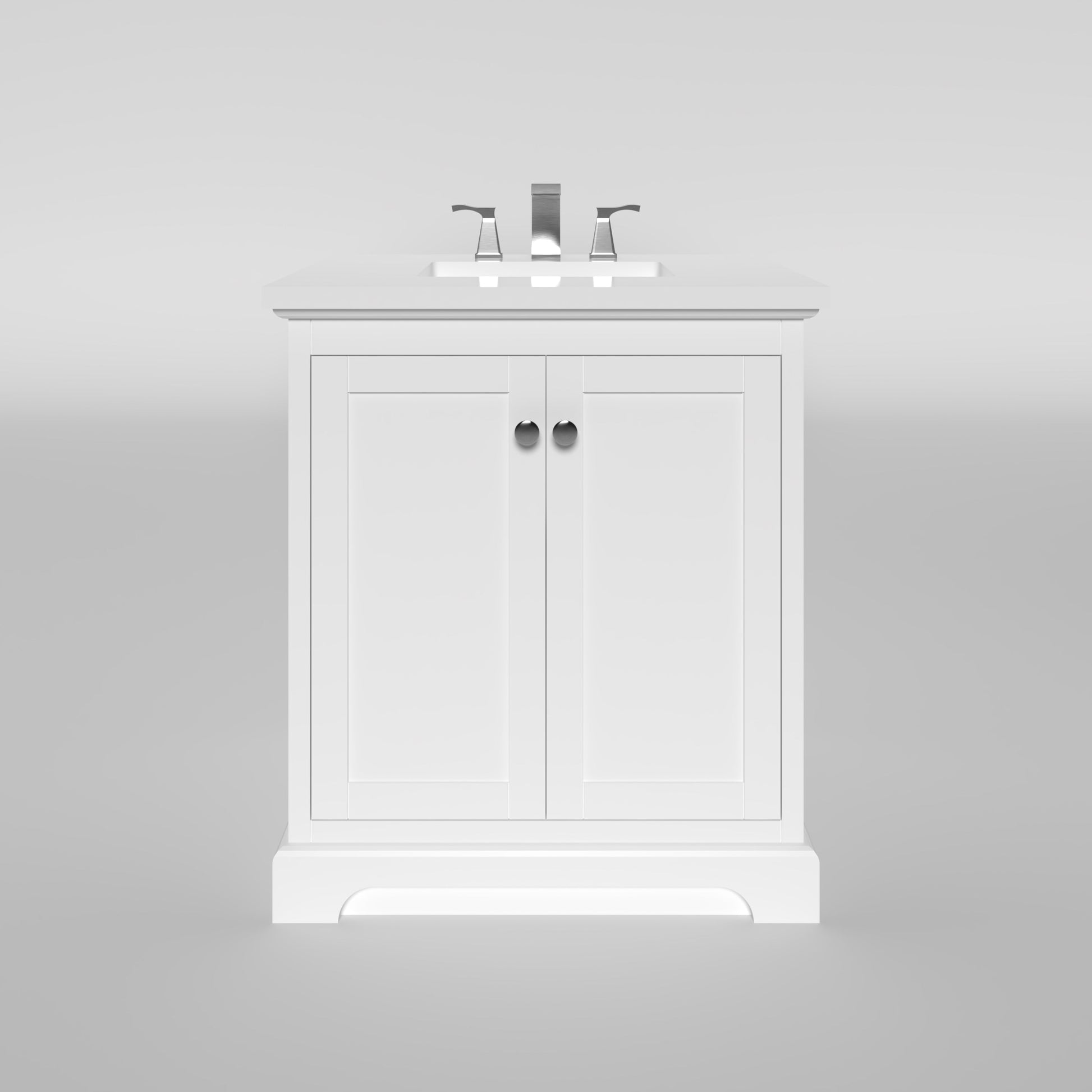 Marietta 29.5 inch Bathroom Vanity in White- Cabinet Only Atlanta Vanity & Bathworks