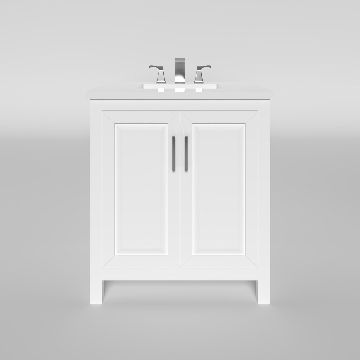 Kennesaw 29.5 inch Bathroom Vanity in White- Cabinet Only Atlanta Vanity & Bathworks