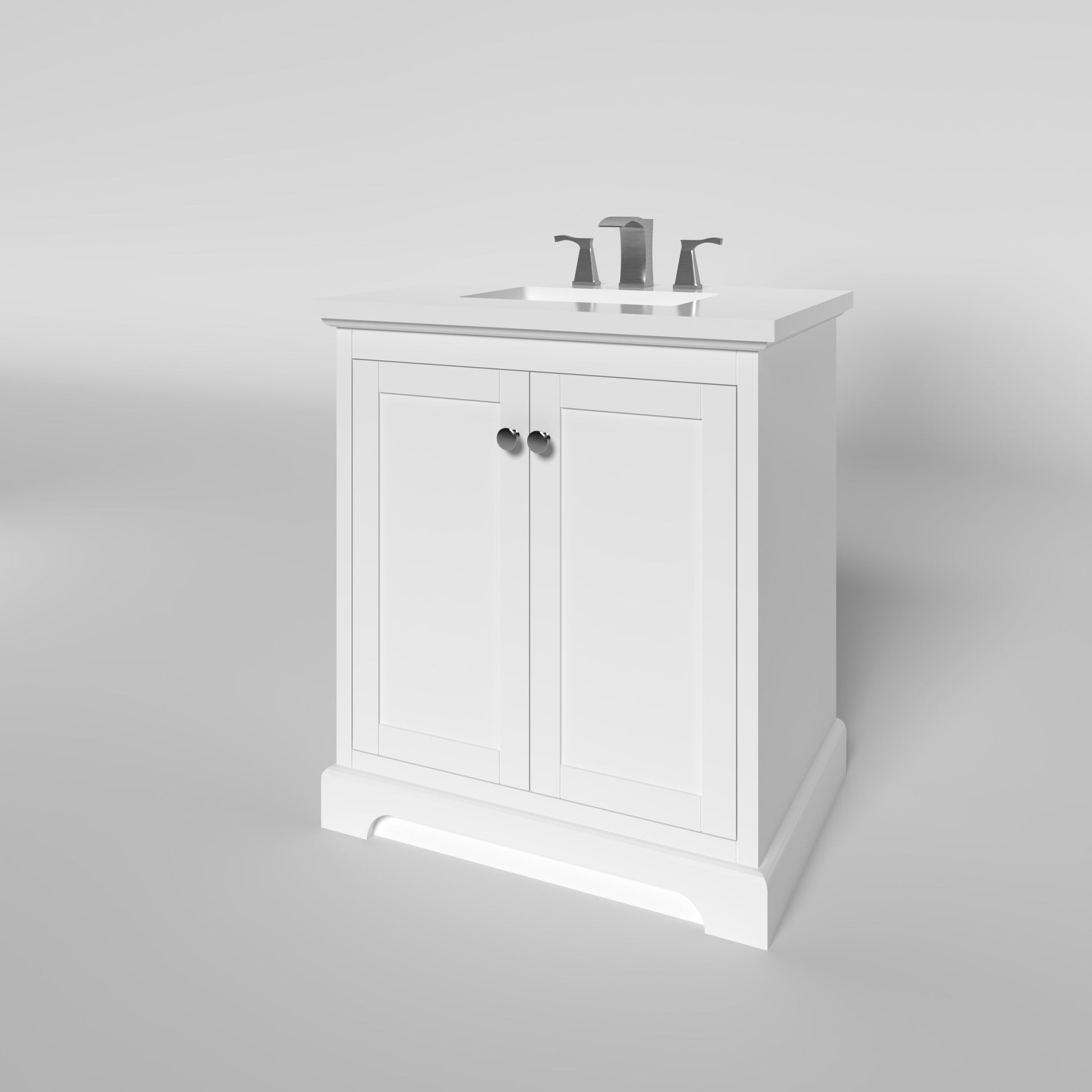Marietta 29.5 inch Bathroom Vanity in White- Cabinet Only Atlanta Vanity & Bathworks