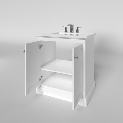 Marietta 29.5 inch Bathroom Vanity in White- Cabinet Only Atlanta Vanity & Bathworks