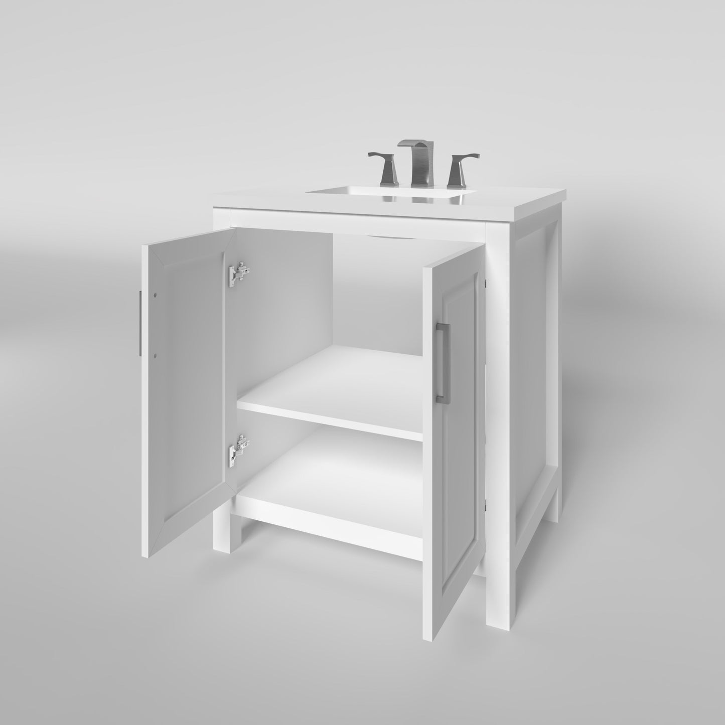 Kennesaw 29.5 inch Bathroom Vanity in White- Cabinet Only Atlanta Vanity & Bathworks