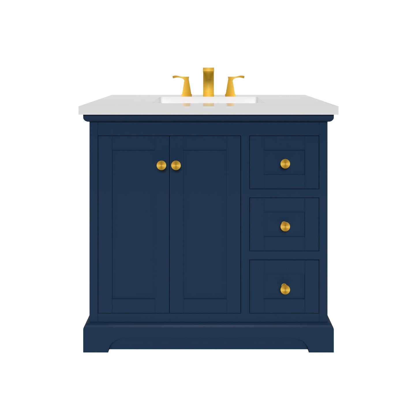 Marietta 35.5 inch Bathroom Vanity in Blue- Cabinet Only Atlanta Vanity & Bathworks