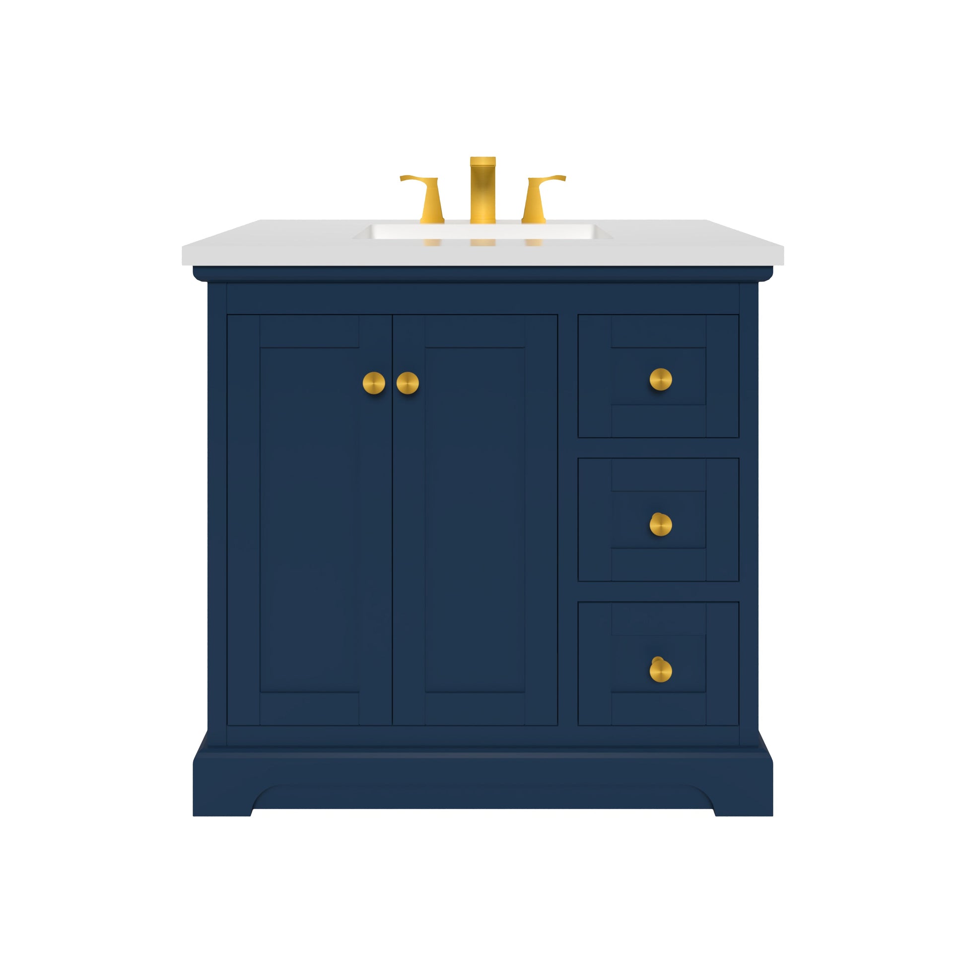 Marietta 35.5 inch Bathroom Vanity in Blue- Cabinet Only Atlanta Vanity & Bathworks