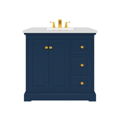 Marietta 35.5 inch Bathroom Vanity in Blue- Cabinet Only Atlanta Vanity & Bathworks