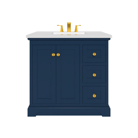 Marietta 35.5 inch Bathroom Vanity in Blue- Cabinet Only Atlanta Vanity & Bathworks