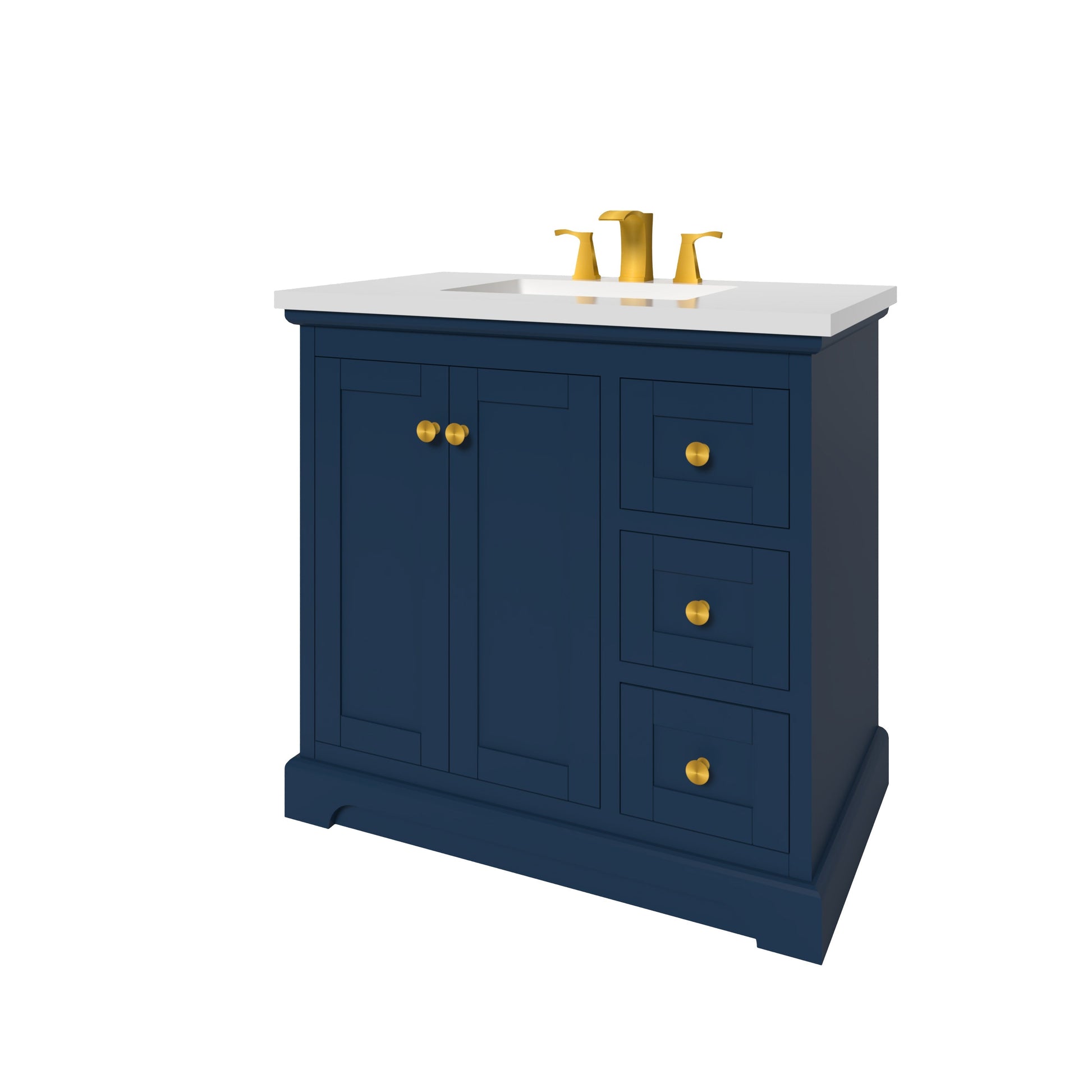 Marietta 35.5 inch Bathroom Vanity in Blue- Cabinet Only Atlanta Vanity & Bathworks