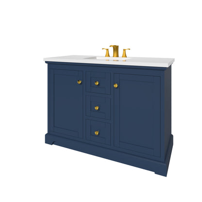 Marietta 47.5 inch Single or Double Bathroom Vanity in Blue- Cabinet Only Atlanta Vanity & Bathworks