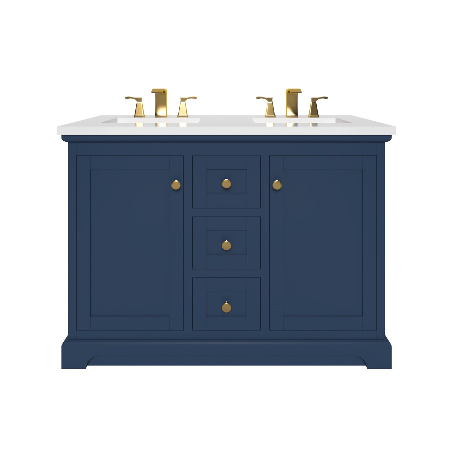 Marietta 41.5 inch Single Bathroom Vanity in Dark Blue - Cabinet Only