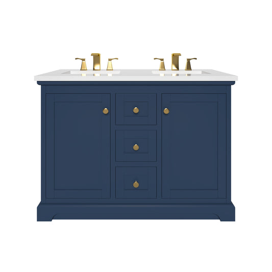 Marietta 41.5 inch Single Bathroom Vanity in Dark Blue - Cabinet Only