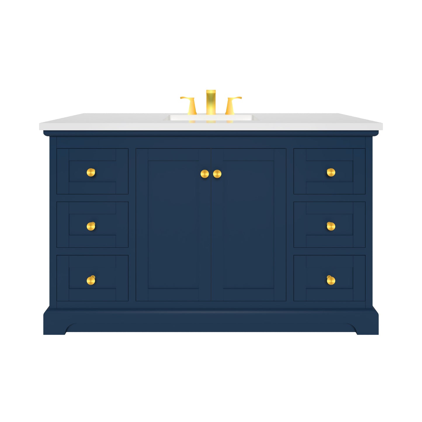 Marietta 53.5 inch Single Bathroom Vanity in Blue- Cabinet Only Atlanta Vanity & Bathworks