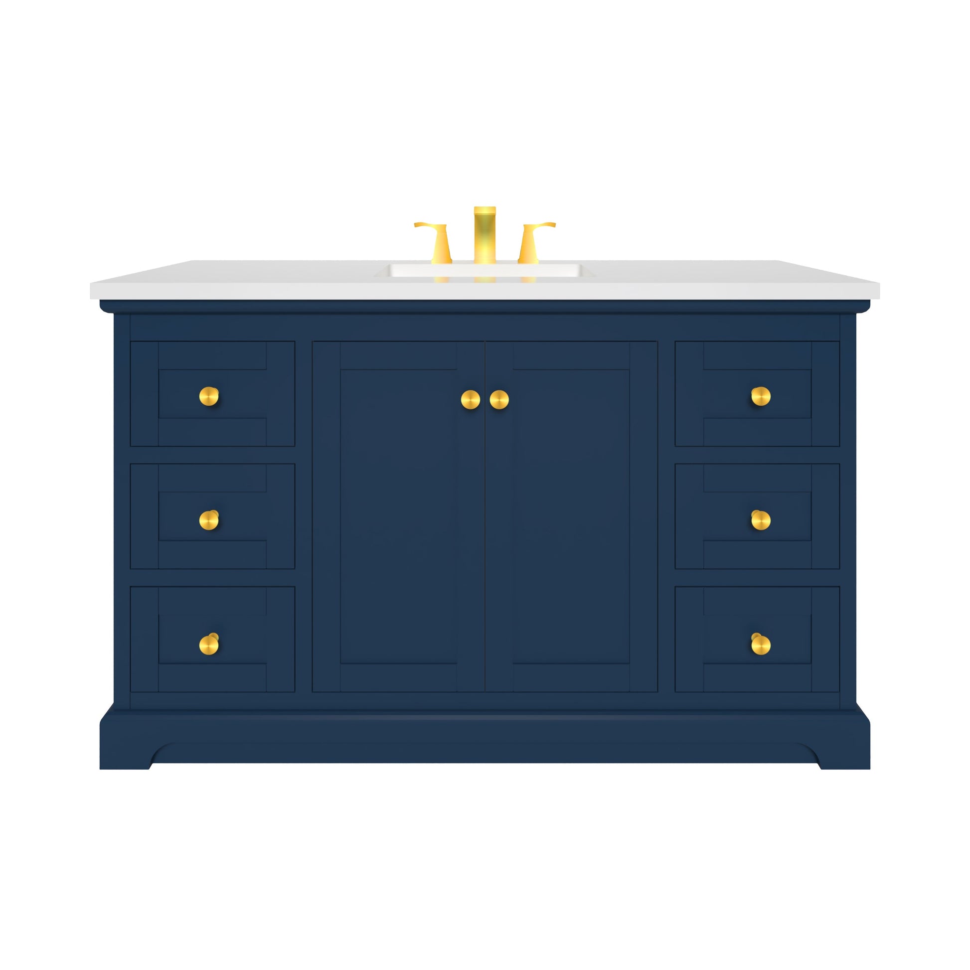 Marietta 53.5 inch Single Bathroom Vanity in Blue- Cabinet Only Atlanta Vanity & Bathworks