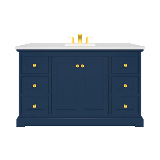 Marietta 53.5 inch Single Bathroom Vanity in Blue- Cabinet Only Atlanta Vanity & Bathworks