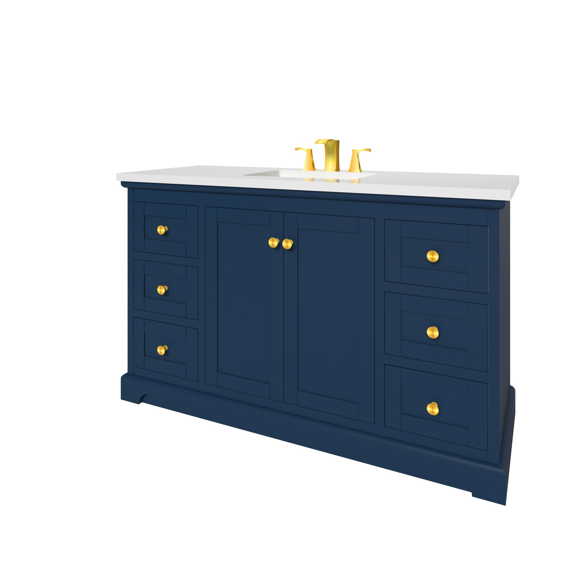 Marietta 53.5 inch Single Bathroom Vanity in Blue- Cabinet Only Atlanta Vanity & Bathworks