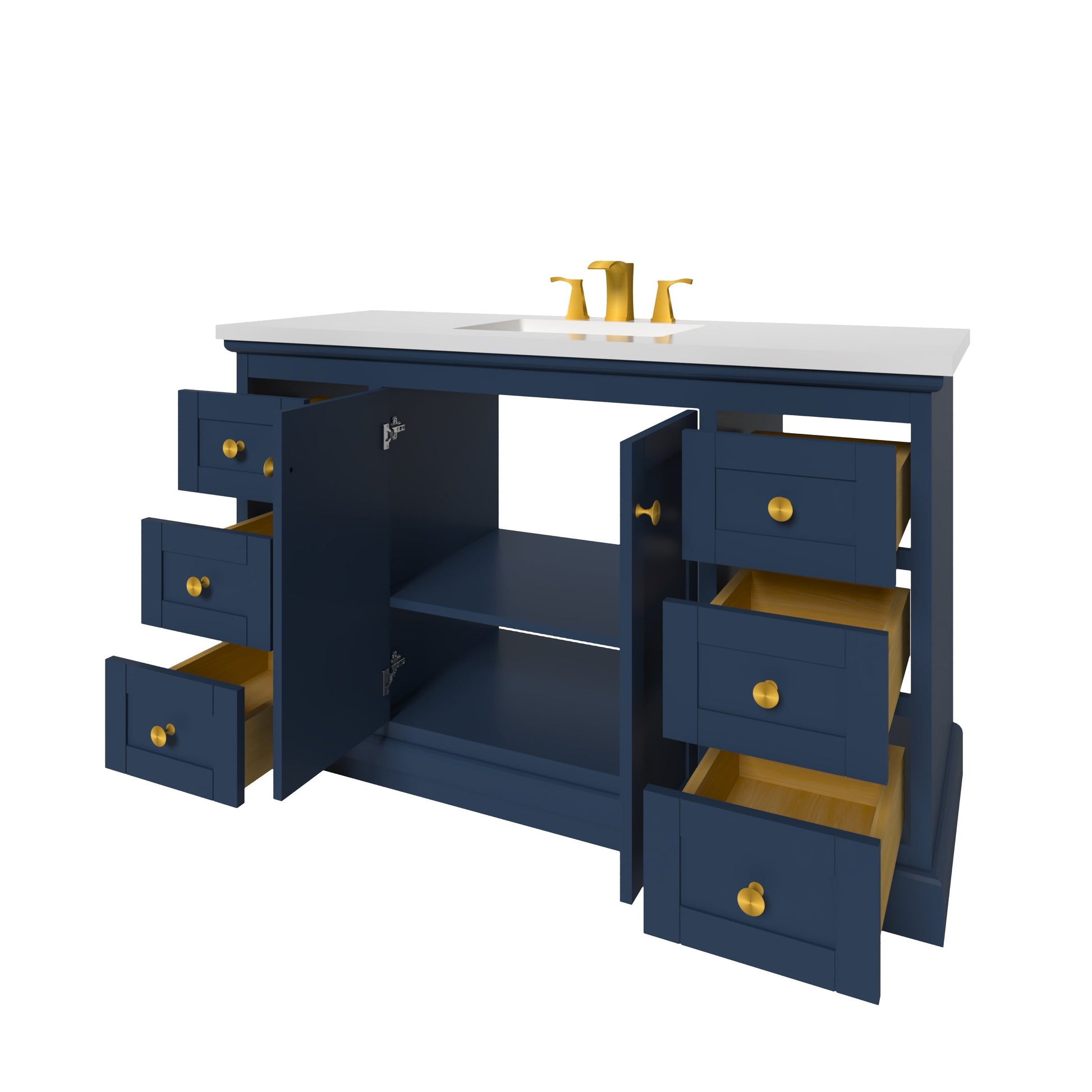 Marietta 53.5 inch Single Bathroom Vanity in Blue- Cabinet Only Atlanta Vanity & Bathworks