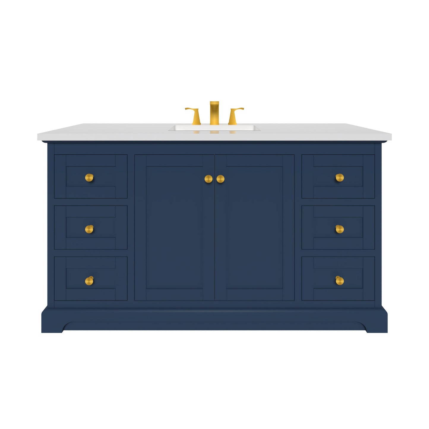 Marietta 59.5 inch Single Bathroom Vanity in Blue- Cabinet Only Atlanta Vanity & Bathworks