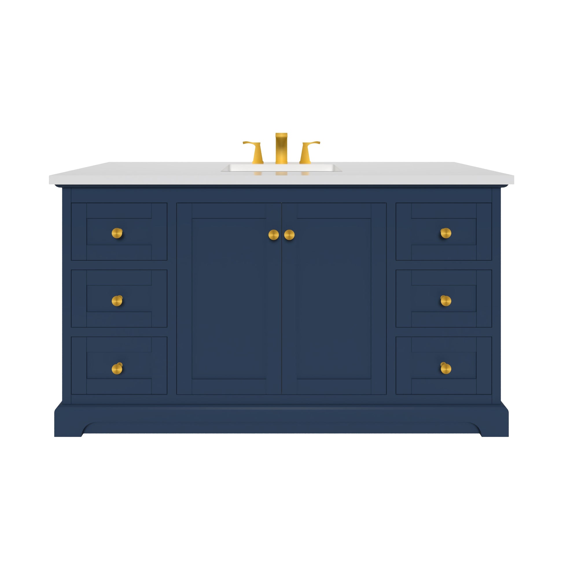Marietta 59.5 inch Single Bathroom Vanity in Blue- Cabinet Only Atlanta Vanity & Bathworks