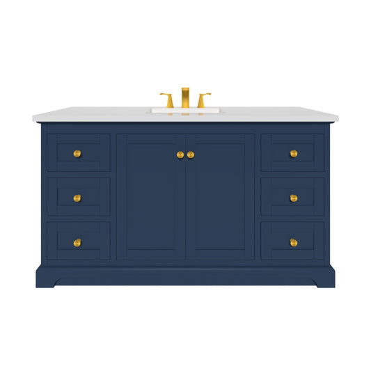 Marietta 59.5 inch Single Bathroom Vanity in Blue- Cabinet Only Atlanta Vanity & Bathworks