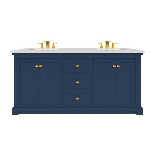 Marietta 71.5 inch Double Bathroom Vanity in Blue- Cabinet Only Atlanta Vanity & Bathworks