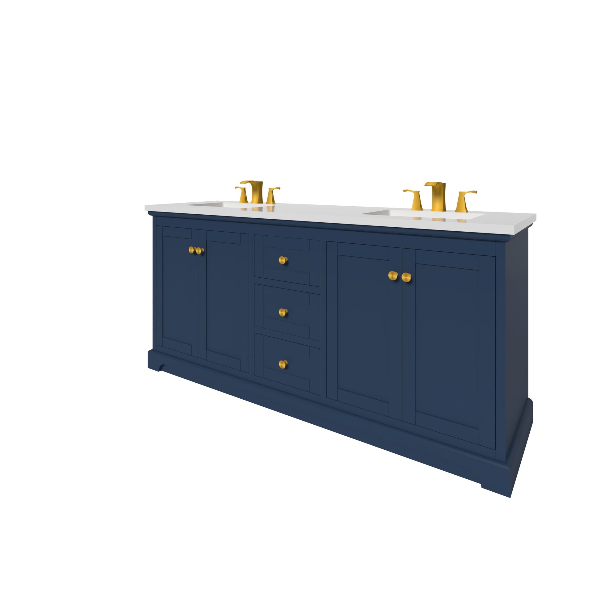 Marietta 71.5 inch Double Bathroom Vanity in Blue- Cabinet Only Atlanta Vanity & Bathworks