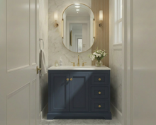 Marietta 35.5 inch Bathroom Vanity in Blue- Cabinet Only