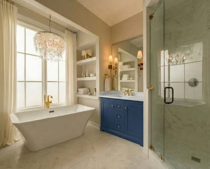Marietta 47.5 inch Single or Double Bathroom Vanity in Blue- Cabinet Only
