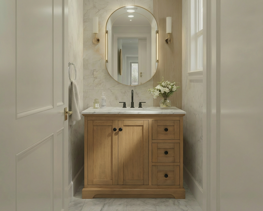 Marietta 35.5 inch Bathroom Vanity in Desert Oak - Cabinet Only