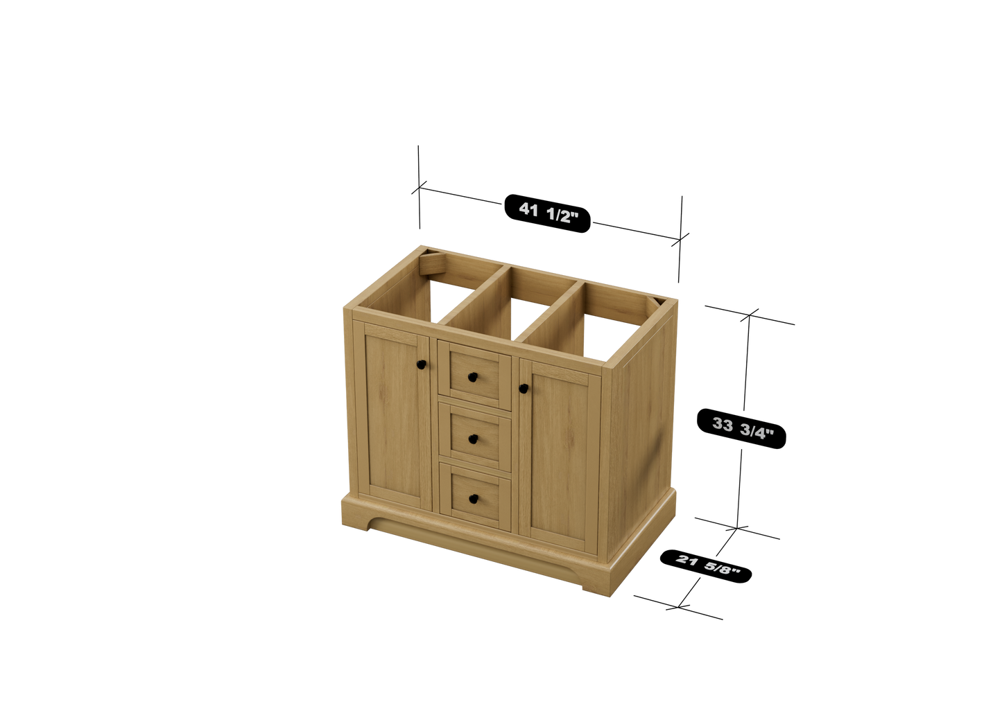 Marietta 41.5 inch Single Bathroom Vanity in Desert Oak - Cabinet Only