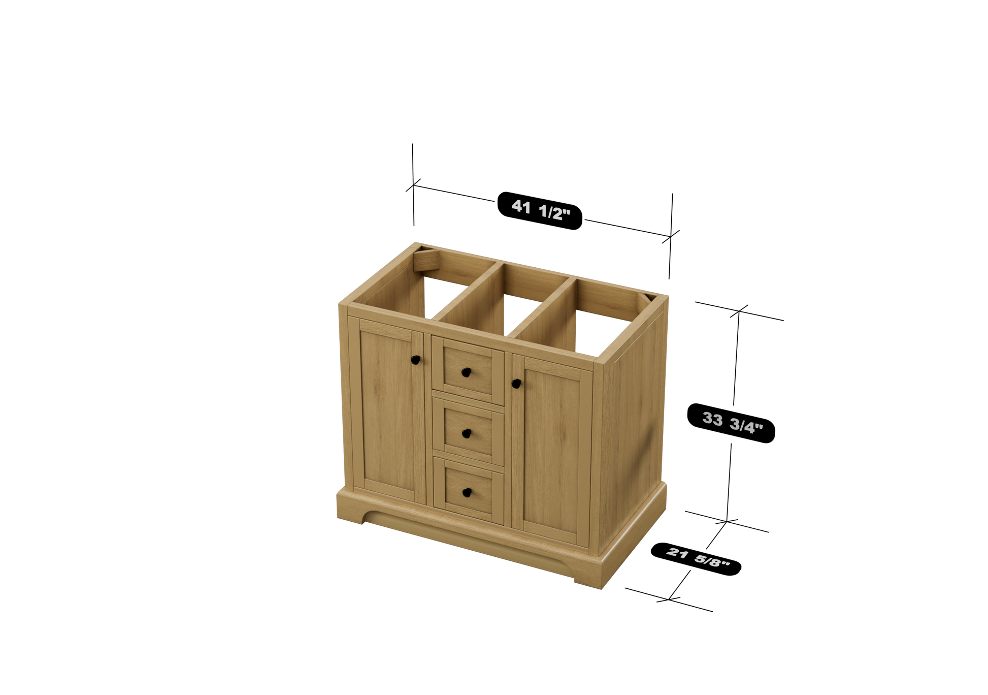 Marietta 41.5 inch Single Bathroom Vanity in Desert Oak - Cabinet Only Atlanta Vanity & Bathworks