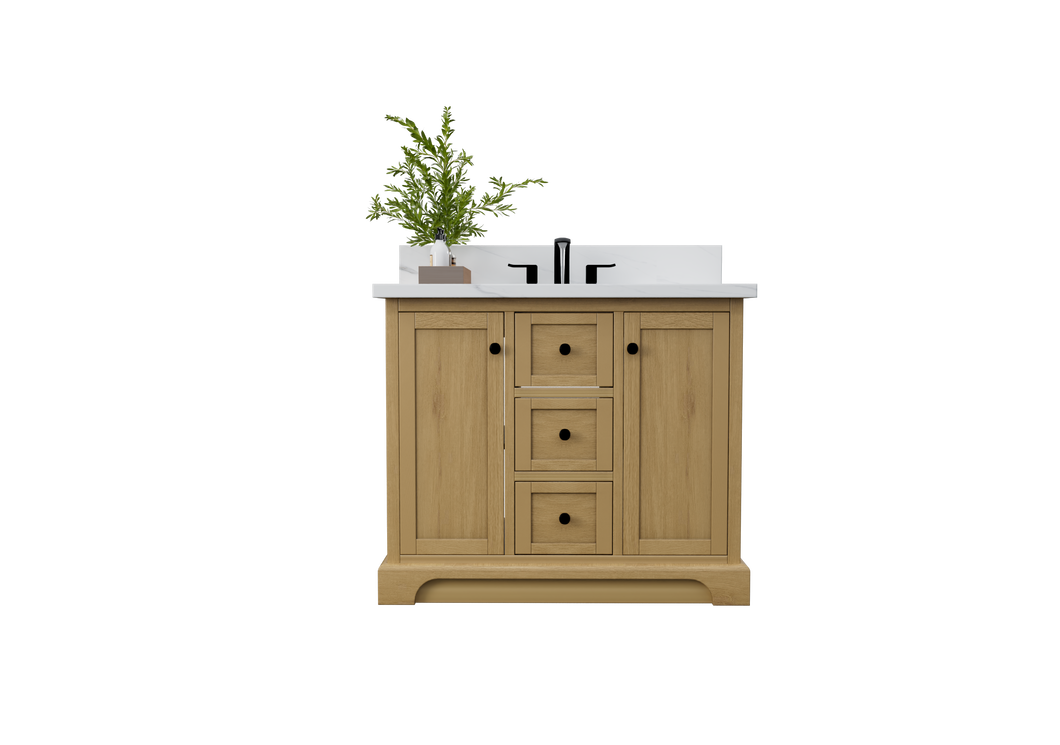 Marietta 41.5 inch Single Bathroom Vanity in Desert Oak - Cabinet Only Atlanta Vanity & Bathworks