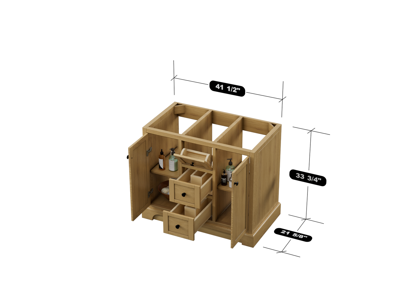 Marietta 41.5 inch Single Bathroom Vanity in Desert Oak - Cabinet Only Atlanta Vanity & Bathworks