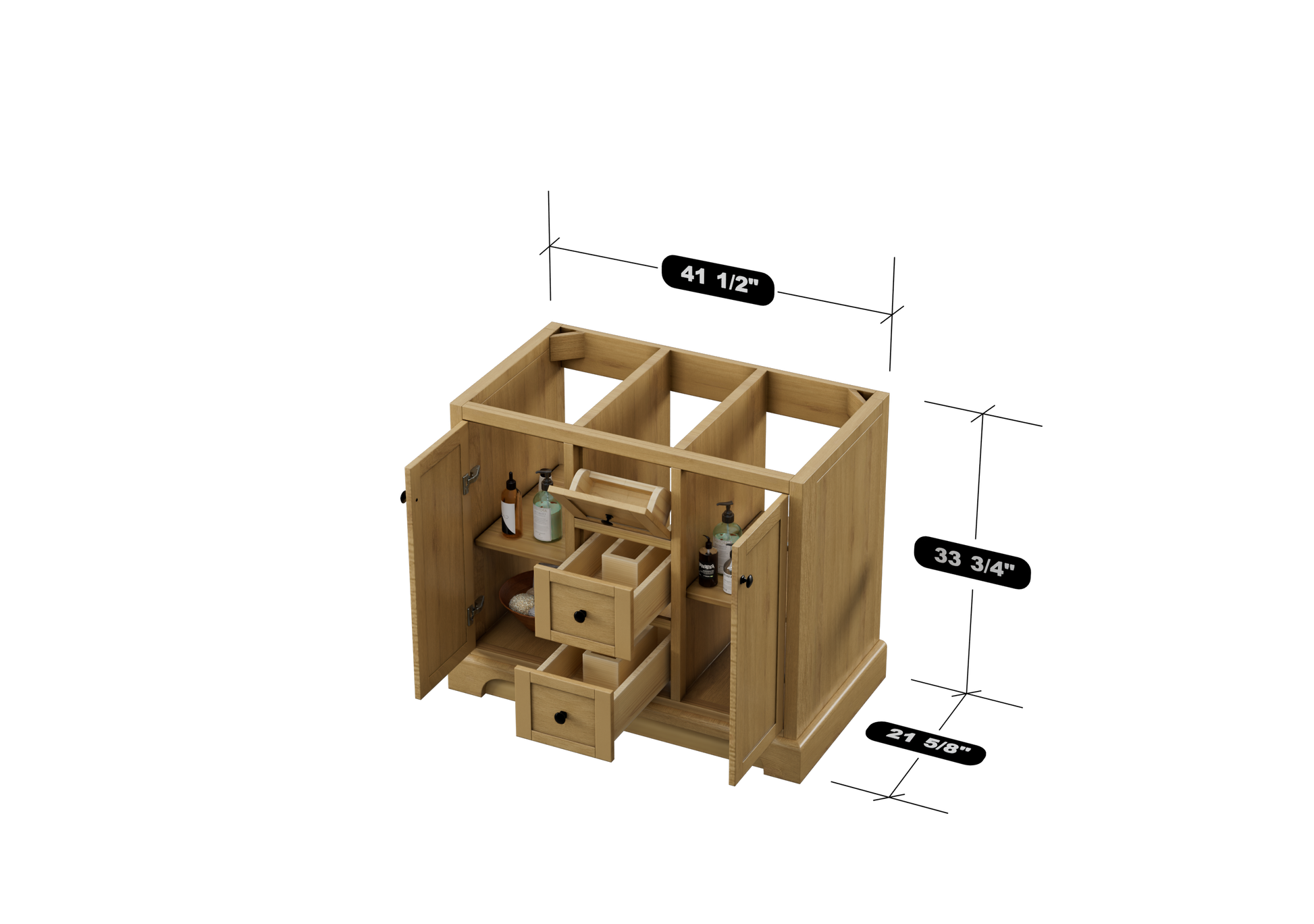 Marietta 41.5 inch Single Bathroom Vanity in Desert Oak - Cabinet Only Atlanta Vanity & Bathworks