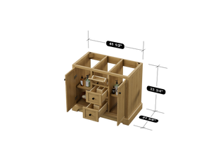 Marietta 41.5 inch Single Bathroom Vanity in Desert Oak - Cabinet Only Atlanta Vanity & Bathworks