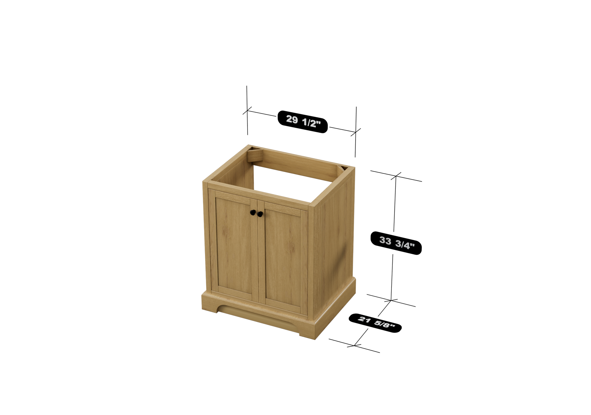 Marietta 29.5 inch Bathroom Vanity in Desert Oak - Cabinet Only Atlanta Vanity & Bathworks