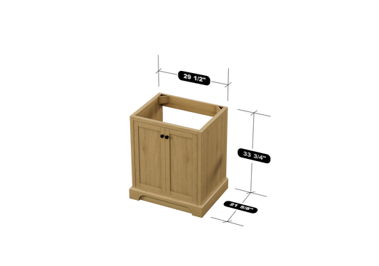 Marietta 29.5 inch Bathroom Vanity in Desert Oak - Cabinet Only Atlanta Vanity & Bathworks