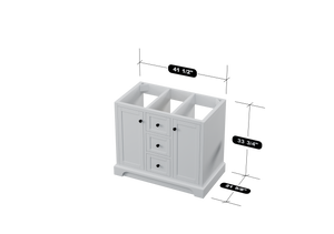 Marietta 41.5 inch Single Bathroom Vanity in White - Cabinet Only Atlanta Vanity & Bathworks