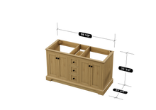 Marietta 59.5 inch Double Bathroom Vanity in Desert Oak - Cabinet Only