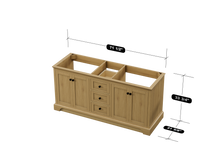 Load image into Gallery viewer, Marietta 71.5 inch Double Bathroom Vanity in Desert Oak - Cabinet Only Atlanta Vanity &amp; Bathworks