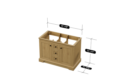 Marietta 47.5 inch Single or Double Bathroom Vanity in Desert Oak - Cabinet Only Atlanta Vanity & Bathworks