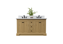 Marietta 59.5 inch Double Bathroom Vanity in Desert Oak - Cabinet Only