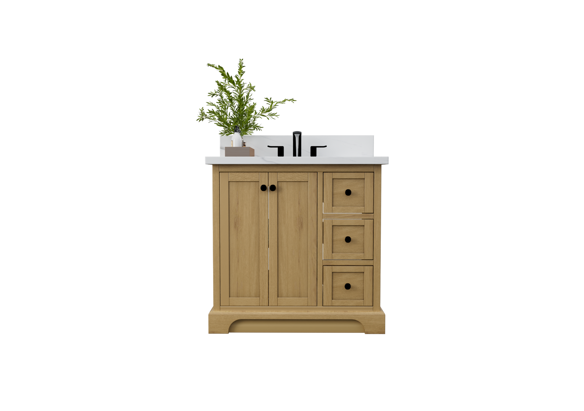 Marietta 35.5 inch Bathroom Vanity in Desert Oak - Cabinet Only Atlanta Vanity & Bathworks
