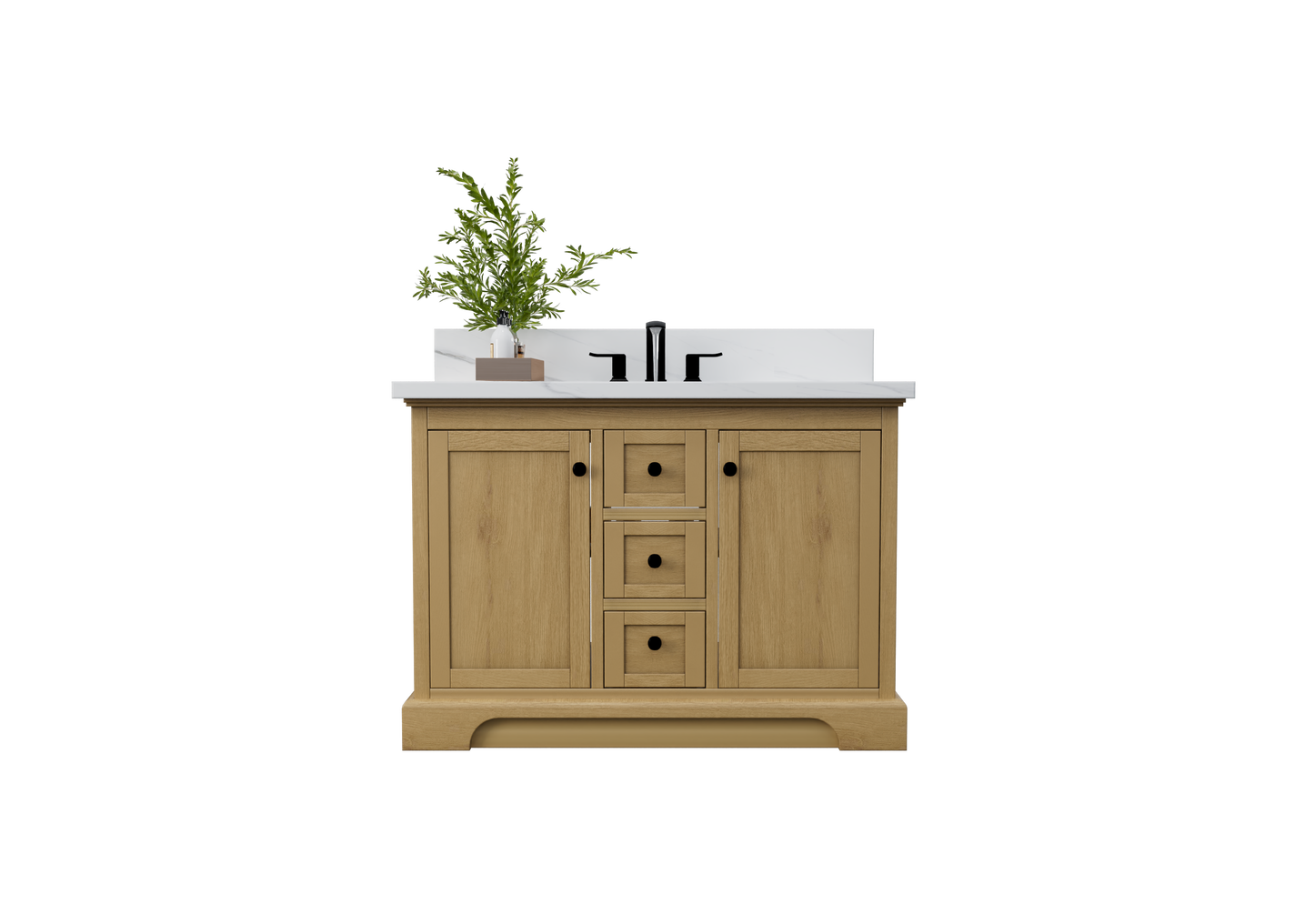 Marietta 47.5 inch Single or Double Bathroom Vanity in Desert Oak - Cabinet Only Atlanta Vanity & Bathworks