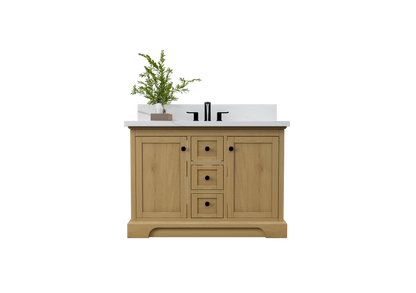 Marietta 47.5 inch Single or Double Bathroom Vanity in Desert Oak - Cabinet Only Atlanta Vanity & Bathworks
