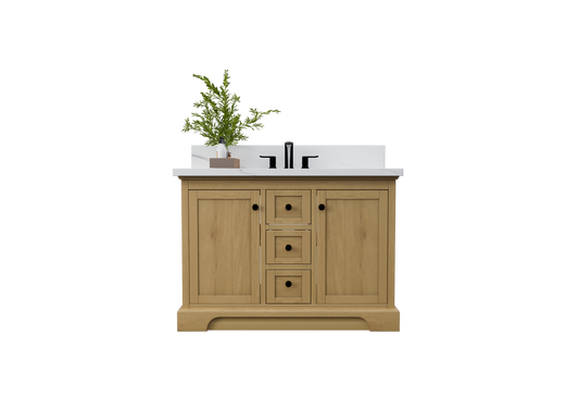 Marietta 47.5 inch Single or Double Bathroom Vanity in Desert Oak - Cabinet Only Atlanta Vanity & Bathworks