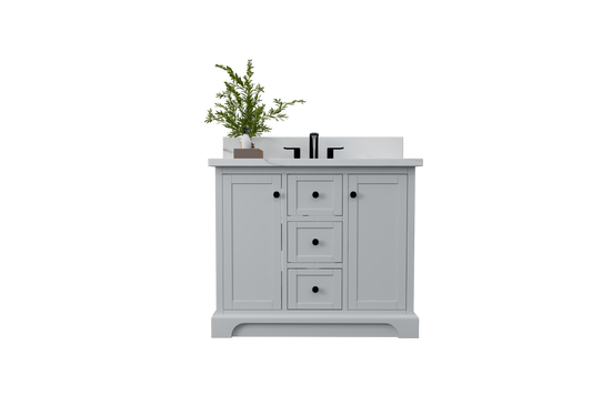 Marietta 41.5 inch Single Bathroom Vanity in White - Cabinet Only Atlanta Vanity & Bathworks