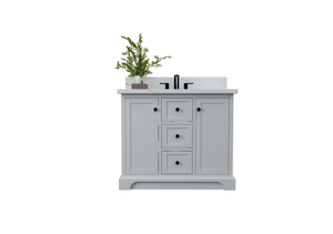 Marietta 41.5 inch Single Bathroom Vanity in White - Cabinet Only Atlanta Vanity & Bathworks