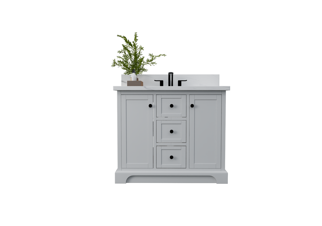 Marietta 41.5 inch Single Bathroom Vanity in White - Cabinet Only Atlanta Vanity & Bathworks