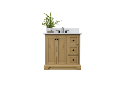 Marietta 35.5 inch Bathroom Vanity in Desert Oak - Cabinet Only