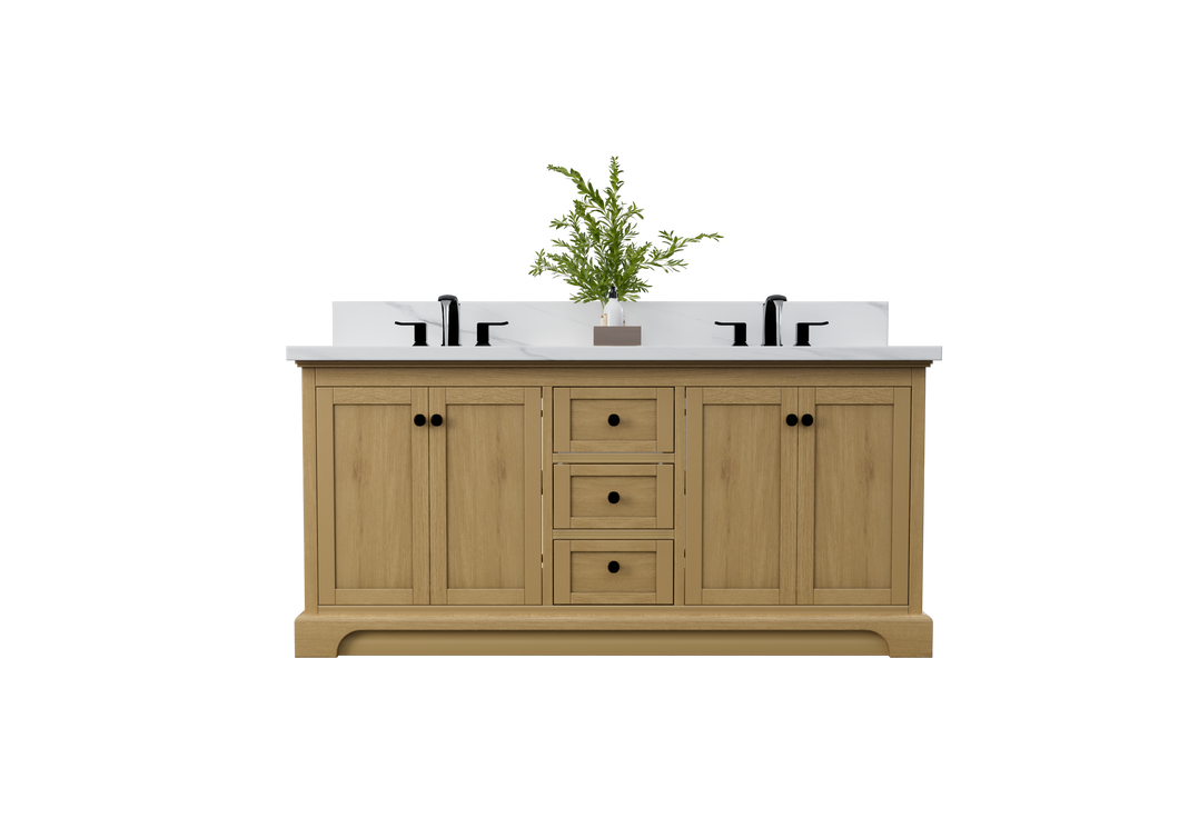 Marietta 71.5 inch Double Bathroom Vanity in Desert Oak - Cabinet Only Atlanta Vanity & Bathworks